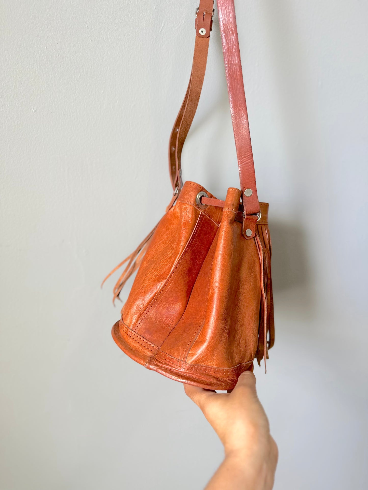 Fringe Bucket Bag