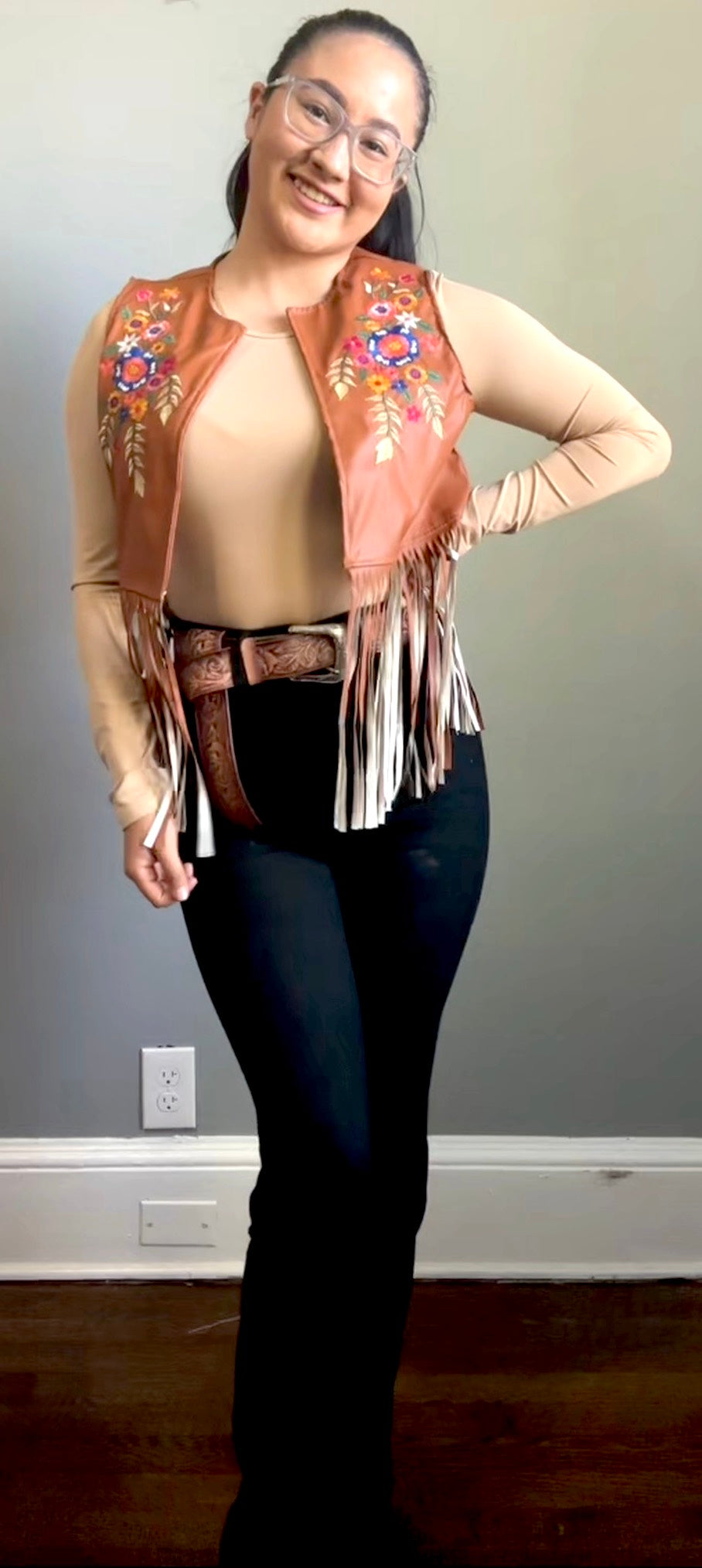 Vaquera Faux Leather Fringe Vest