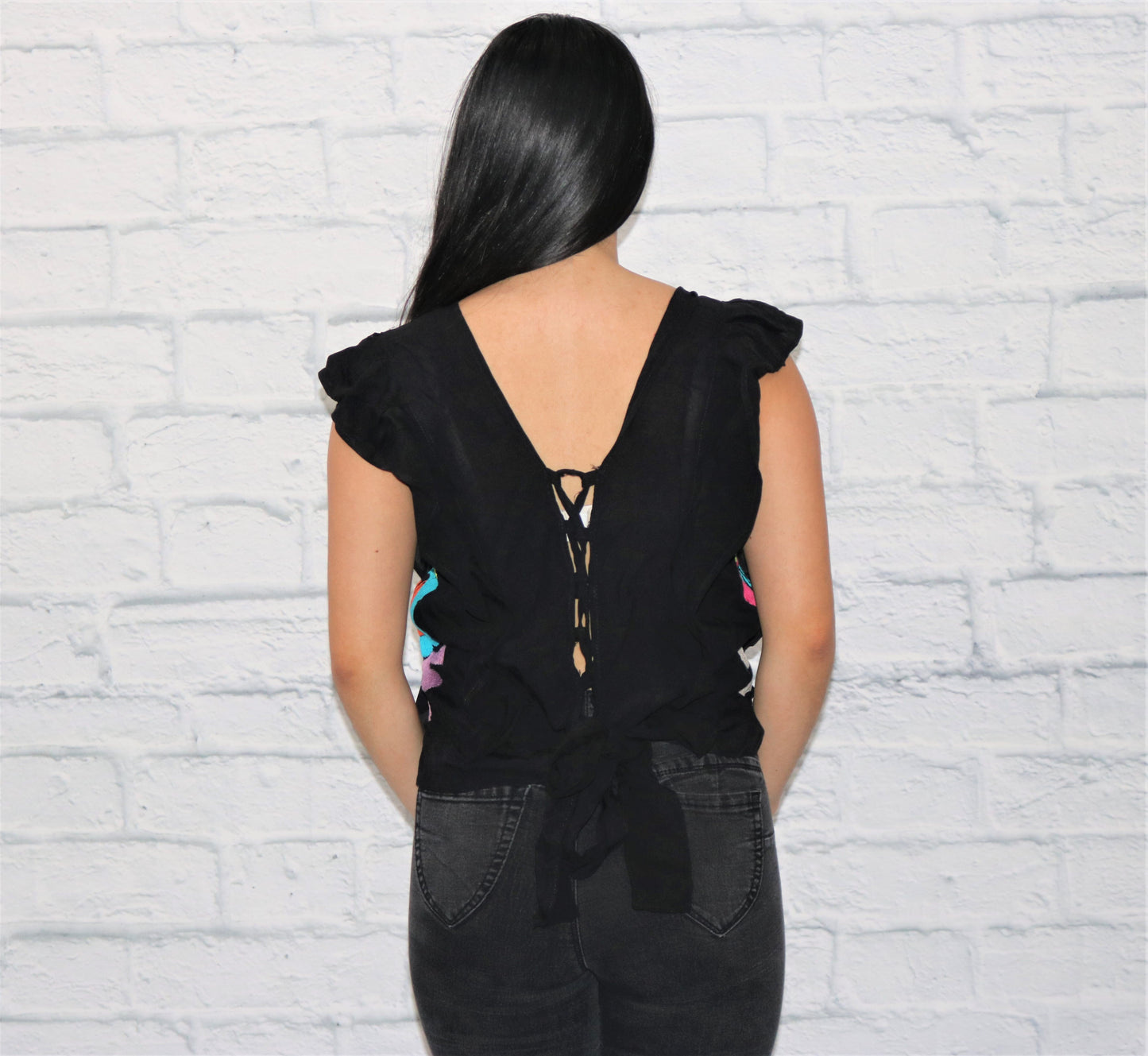 Mariposa Cut Top Black