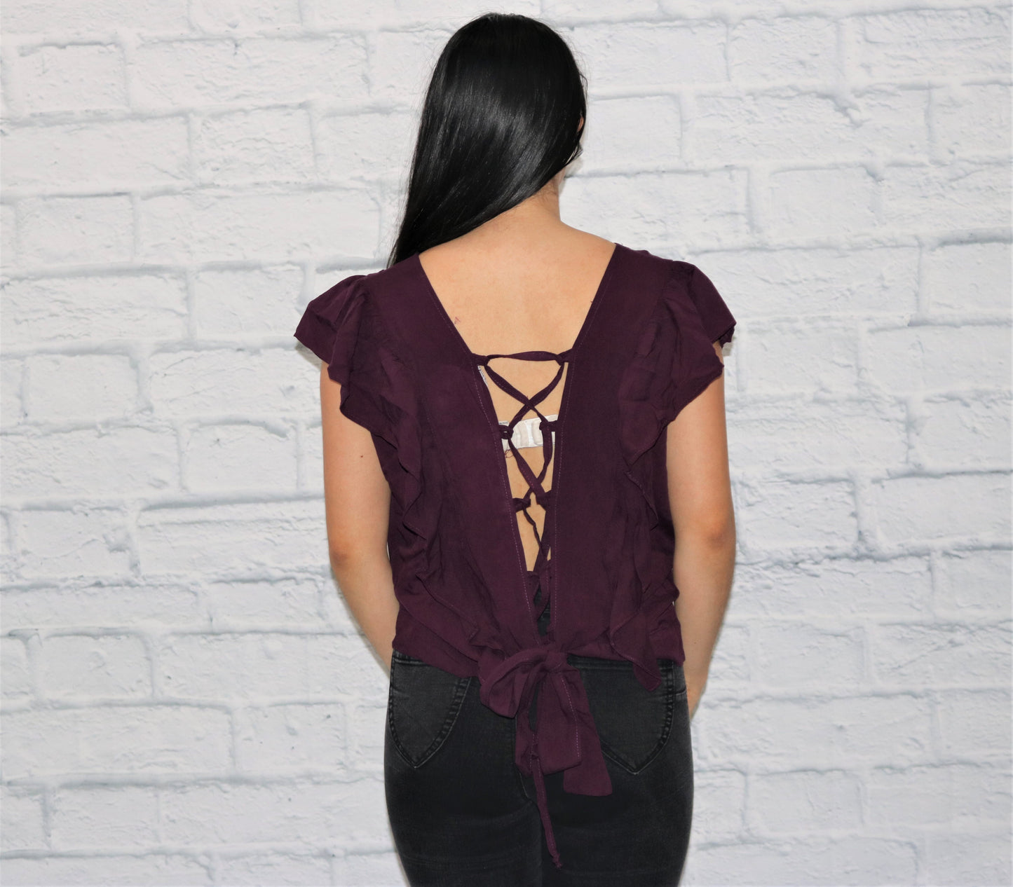 Mariposa Cut Top Deep Purple