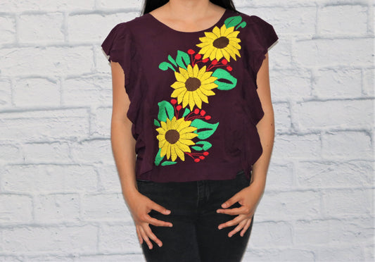 Mariposa Cut Top Deep Purple