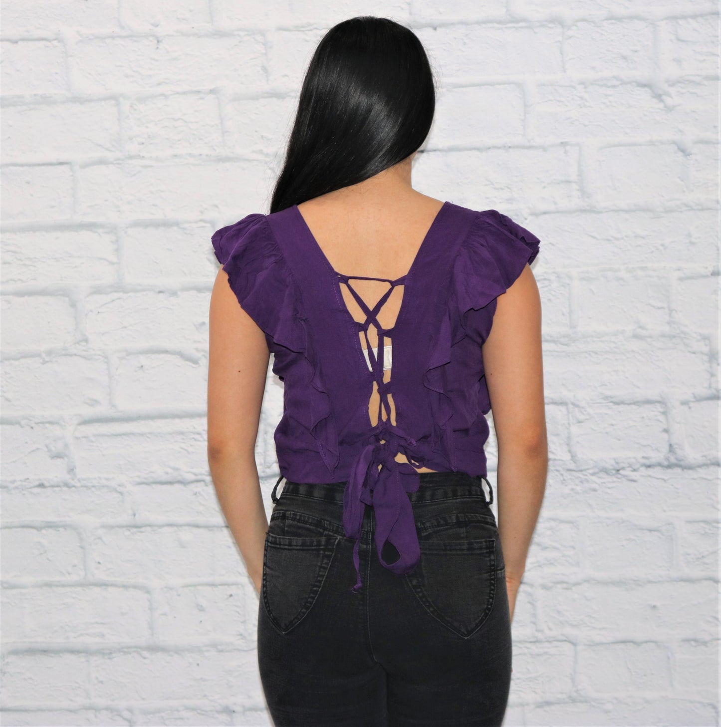 Mariposa Crop Top Purple