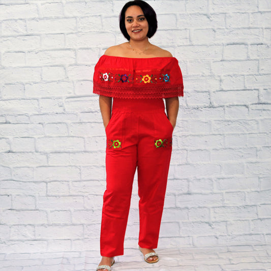 Campesina Jumpsuit Red
