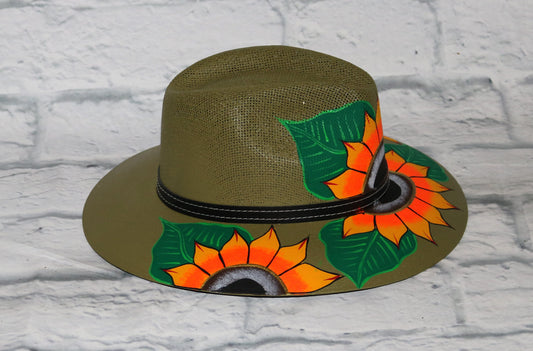 Sunflower Hand Painted Hat